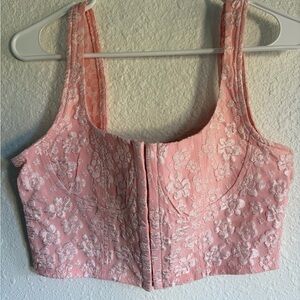 Wild Fable Blush Floral Lace Top